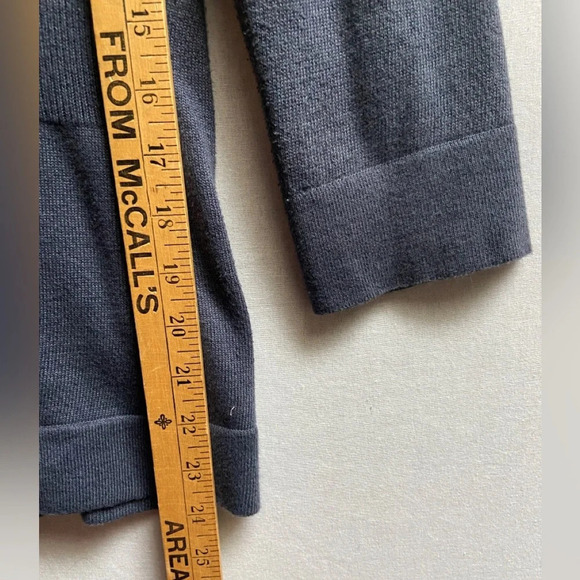 Roots organic  cotton knit 3/4 sleeve sweater cardigan Sz M - Picture 6 of 10